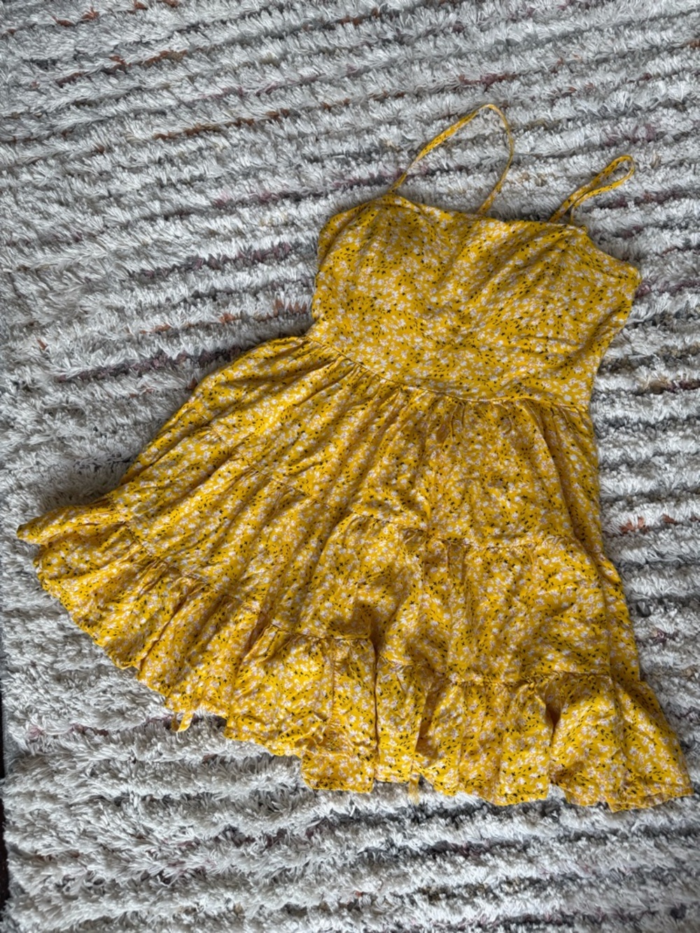 Yellow Floral Sundress with open back